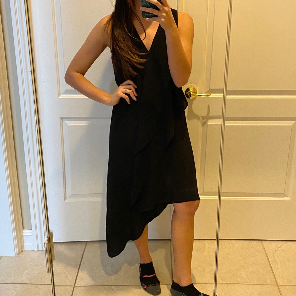 Asymmetrical black dress